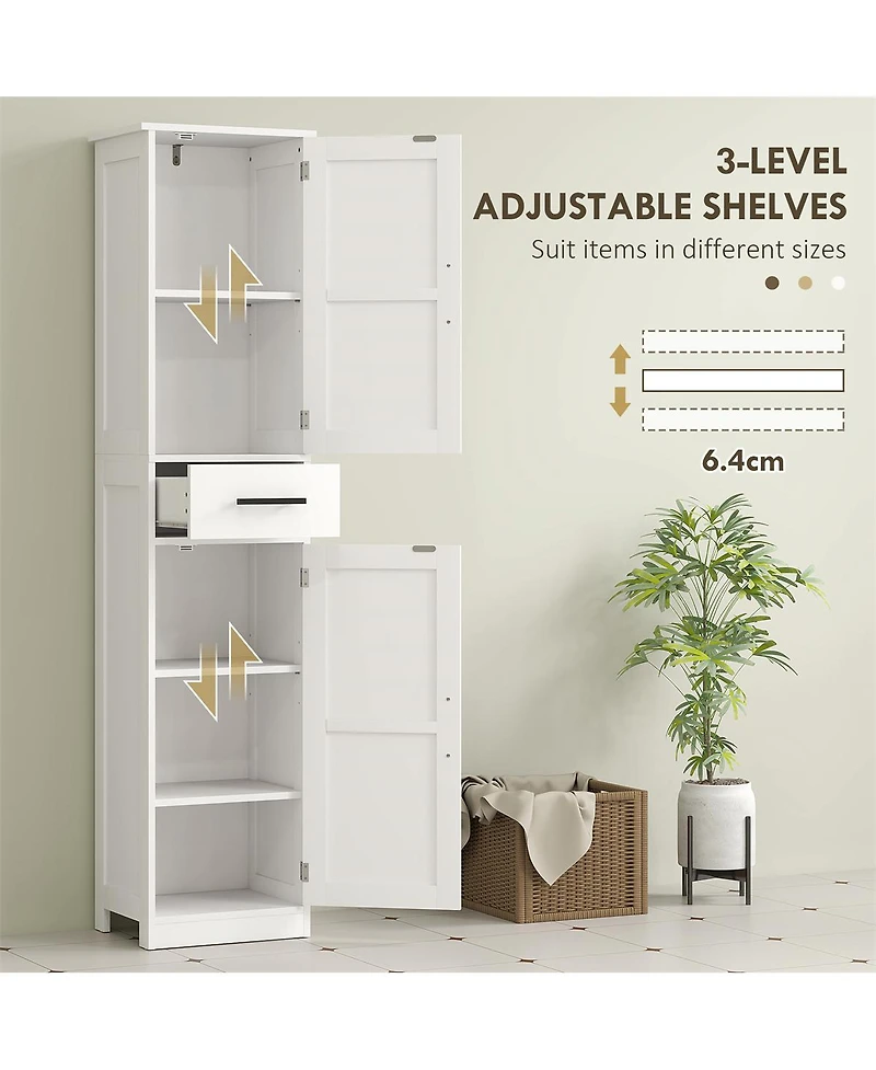 Slickblue Compact Bathroom Cabinet with Doors and Drawers for Clutter-Free Bathroom Storage