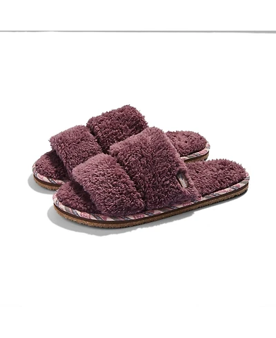 Women s Equinox Sherpa Double Strap Slippers / House Shoes