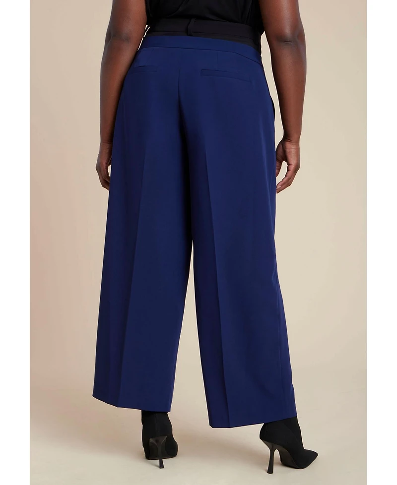 Eloquii Women's Double Waistband Trouser