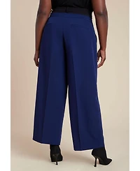 Eloquii Women's Double Waistband Trouser