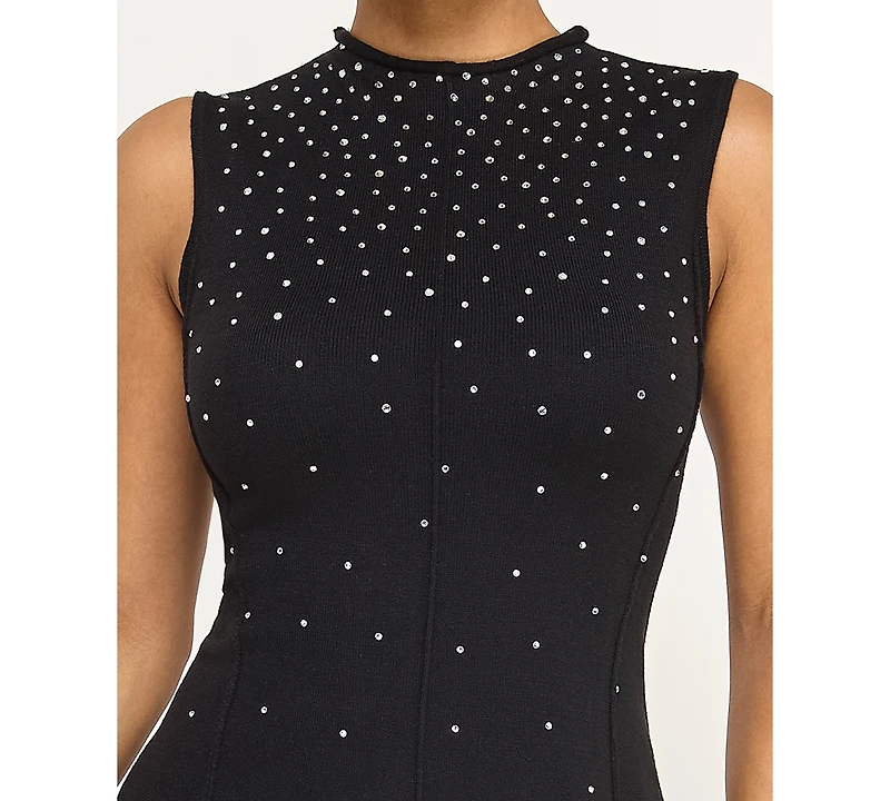 Invitee Juniors' Sleeveless Studded Sweater Dress