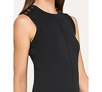 Invitee Juniors' Contrast Pleated Sweater Dress