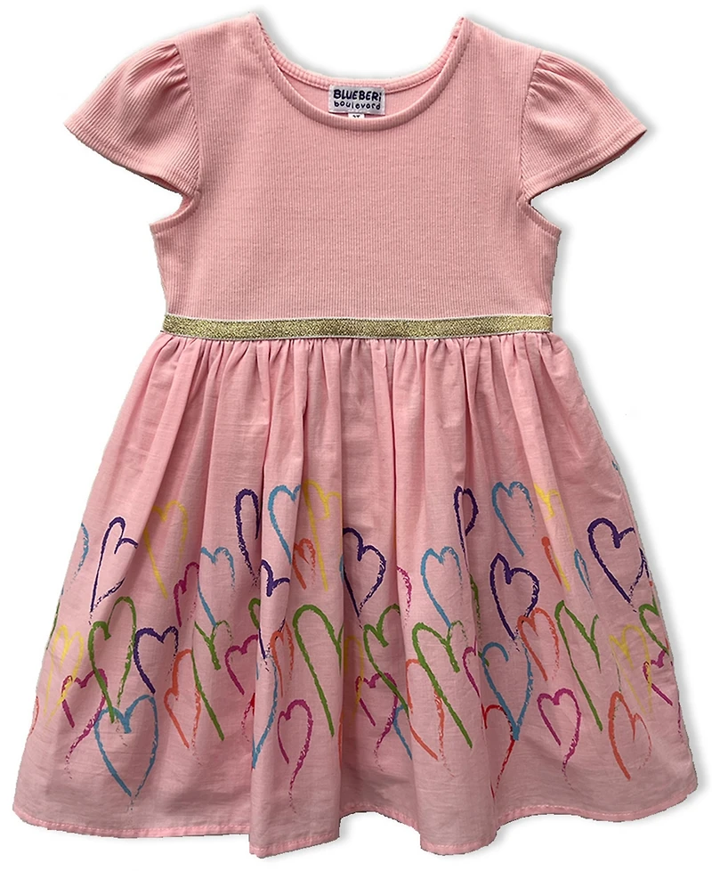 Blueberi Boulevard Girls 2T-6X 2-Piece Graffiti Vest and Dress Set