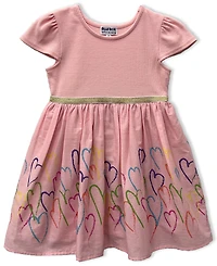 Blueberi Boulevard Girls 2T-6X 2-Piece Graffiti Vest and Dress Set