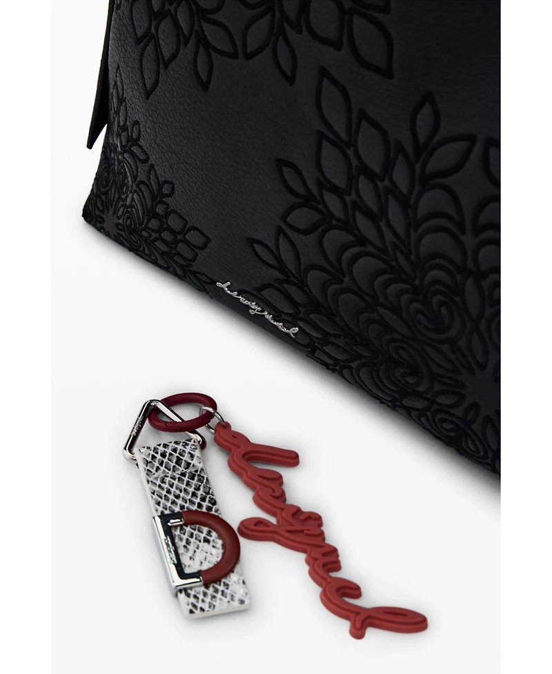 Desigual Women's Medium embroidered faux leather bag