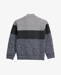 Xray Boys Full Zip Mock Neck Sweater With Fleece Lining