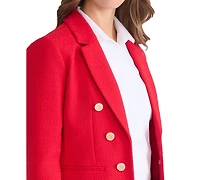 Jones New York Petite Double Breasted Long Sleeves Jacket