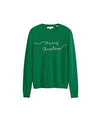 Chinti & Parker Women's Wool-Cashmere Merry Christmas Sweater