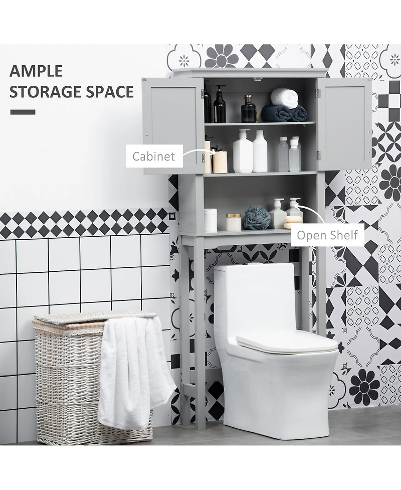 Slickblue Space-Saving Bathroom Organizer Cabinet for Towels and Essentials