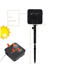 Twinkle Star 120 Led Outdoor Solar String Lights 8 Modes Decorative Fairy 2-Pack - 39.4 Ft