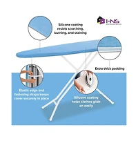 Florida Brands Ironing Board Cover and Pad - 15" x 54" Large Fits All Standard Sizes Heat Reflective Iron