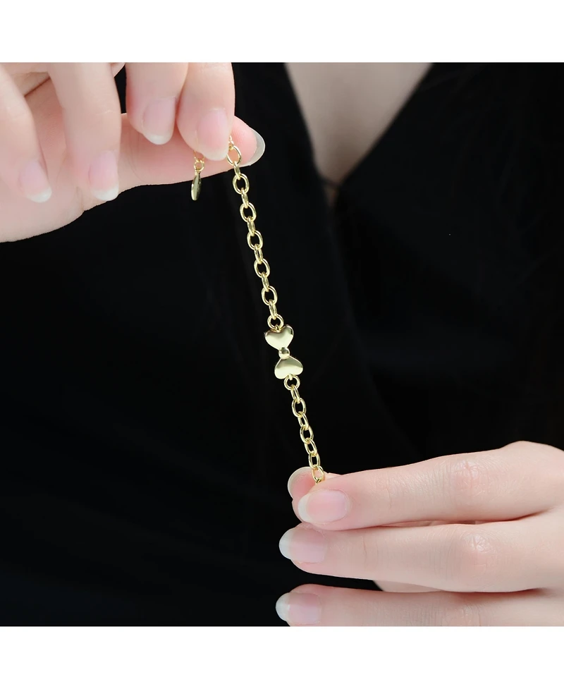 GiGiGirl 14K Gold Plated with Link Chain Bow Design Bracelet