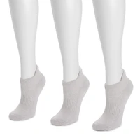 Muk Luks Women's 3 Pack Nylon Compression Ankle Socks