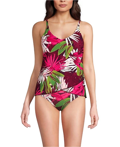 Lands' End Women's Dd-Cup Tulip Hem Tankini Top