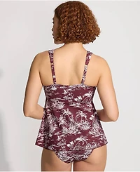 Lands' End Women's Dd-Cup Adjustable Scoop Neck Flutter Tankini Top