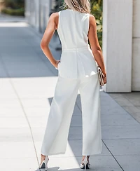 Cupshe Women's Elegant Sleeveless Jumpsuit