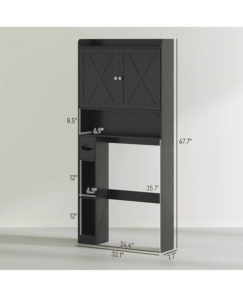 Slickblue Sturdy Compact Bathroom Cabinet for Towels and Bathroom Storage
