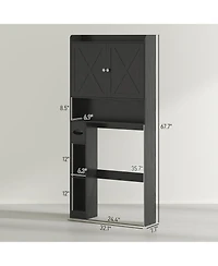 Slickblue Sturdy Compact Bathroom Cabinet for Towels and Bathroom Storage
