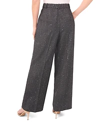 CeCe Women's Mid Rise Wide Leg Trousers
