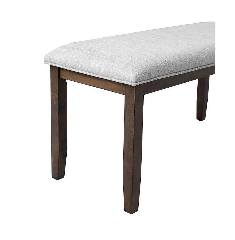 Upholstered Entryway Bench with Wood Legs, 38 Inch Padded Bench for Bedroom, Small Spaces or Dining Room-Maison Boucle