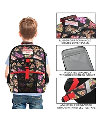 Five Nights at Freddy's 2-Piece 16" Youth Premium Backpack & Lunch Kit Set For School Boys And Girls