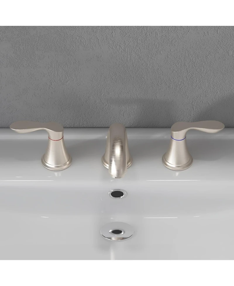 gaomon Bathroom Sink Faucet, 8 Inch Widespread Bathroom Faucet with 2 Lever Handles