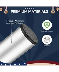 Yescom Ez Go 14ft Telescopic Flag Pole Kit with Starlink Mini Pipe Adapter & Tire Mount Base for Outdoor Tailgate Party, Sliver