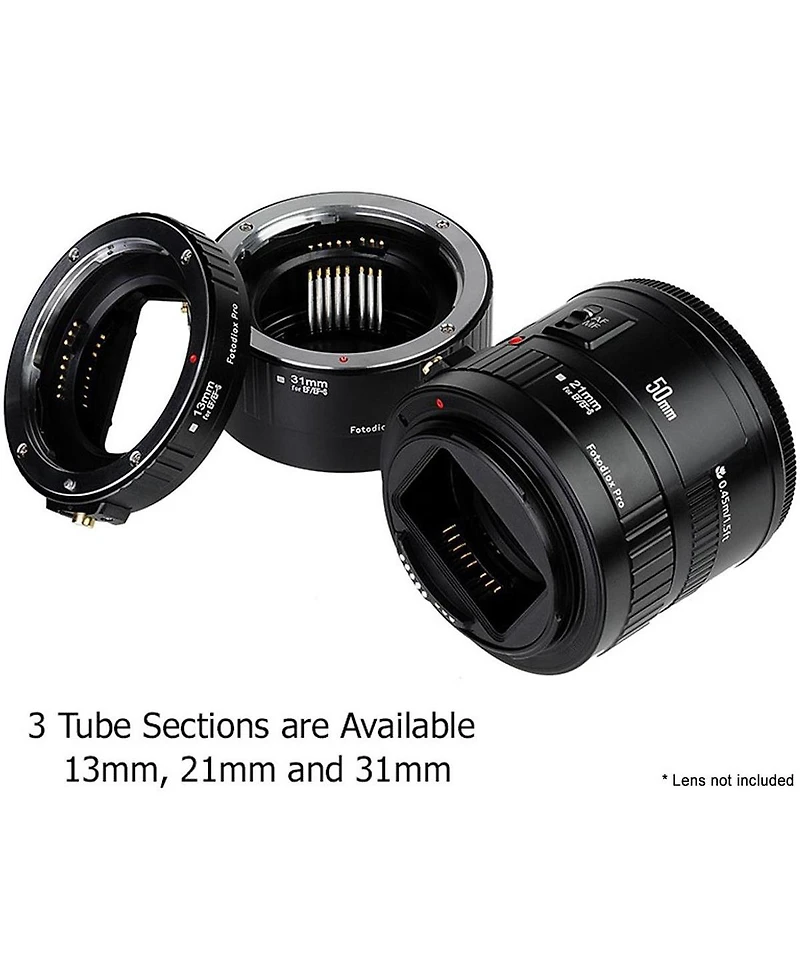 Fotodiox 31mm Section Aluminum Automatic Macro Extension Tube for Canon Eos Ef/Ef-s Lens