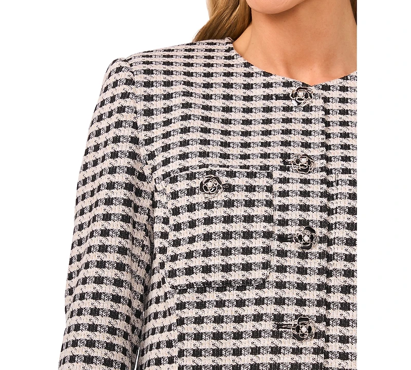 CeCe Women's Long Sleeve Patch Pockets Jacket