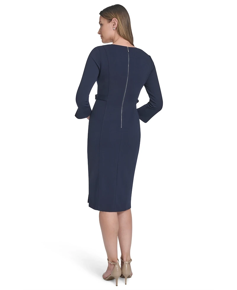 Calvin Klein Women's Side Buckle Midi Dress