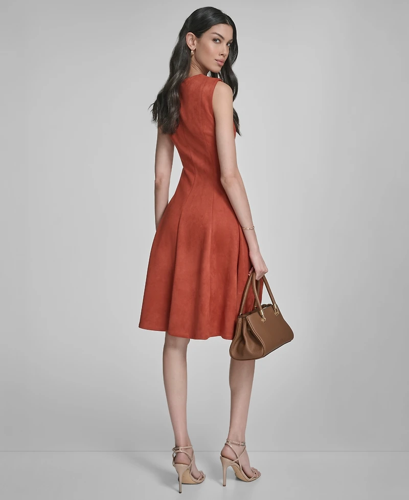 Calvin Klein Women's Sleeveless Fit and Flare Short Dress