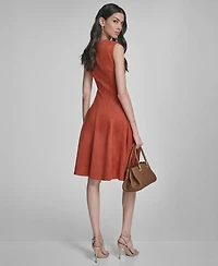Calvin Klein Women's Sleeveless Fit and Flare Short Dress