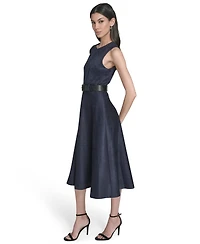 Calvin Klein Women's Belted Midi Dress