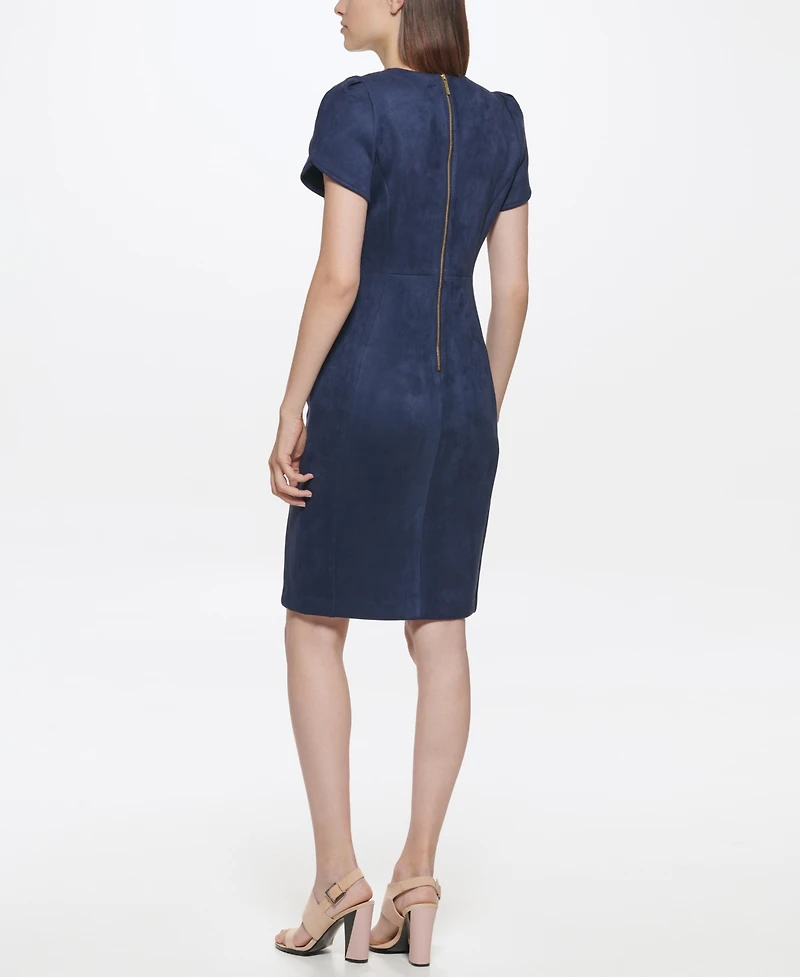Calvin Klein Women's Tulip Sleeve Short Dress