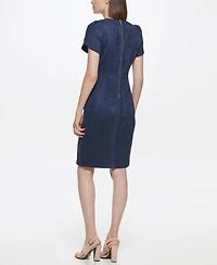 Calvin Klein Women's Tulip Sleeve Short Dress