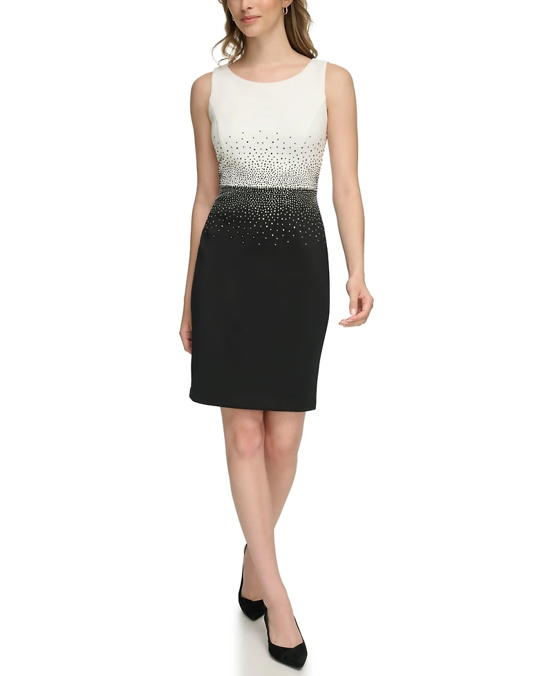 Calvin Klein Women's Bling Colorblock Sleeveless Dress