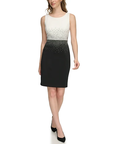 Calvin Klein Women's Bling Colorblock Sleeveless Dress
