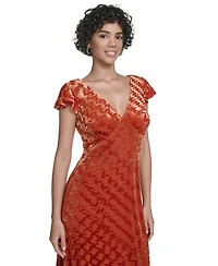 Calvin Klein Women's Flutter Sleeve Midi Dress