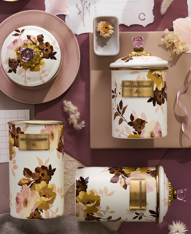 MacKenzie-Childs Wild Rose Small Canister