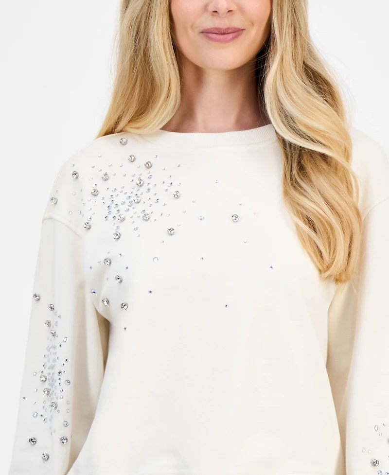 I.n.c. International Concepts Petite Embellished Sweatshirt, Macy's Exclusive
