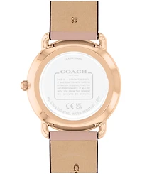 Coach Women's Elliot Blossom Leather Strap Watch, 36mm