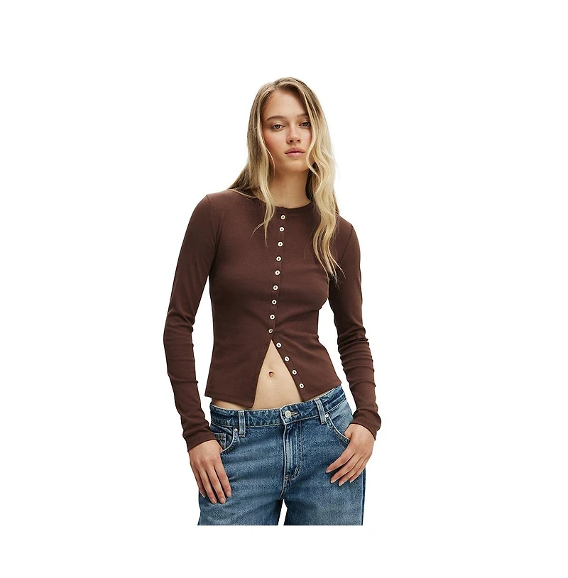 Cotton On Women's Bailey Button Detail Cardi