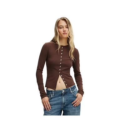 Cotton On Women's Bailey Button Detail Cardi