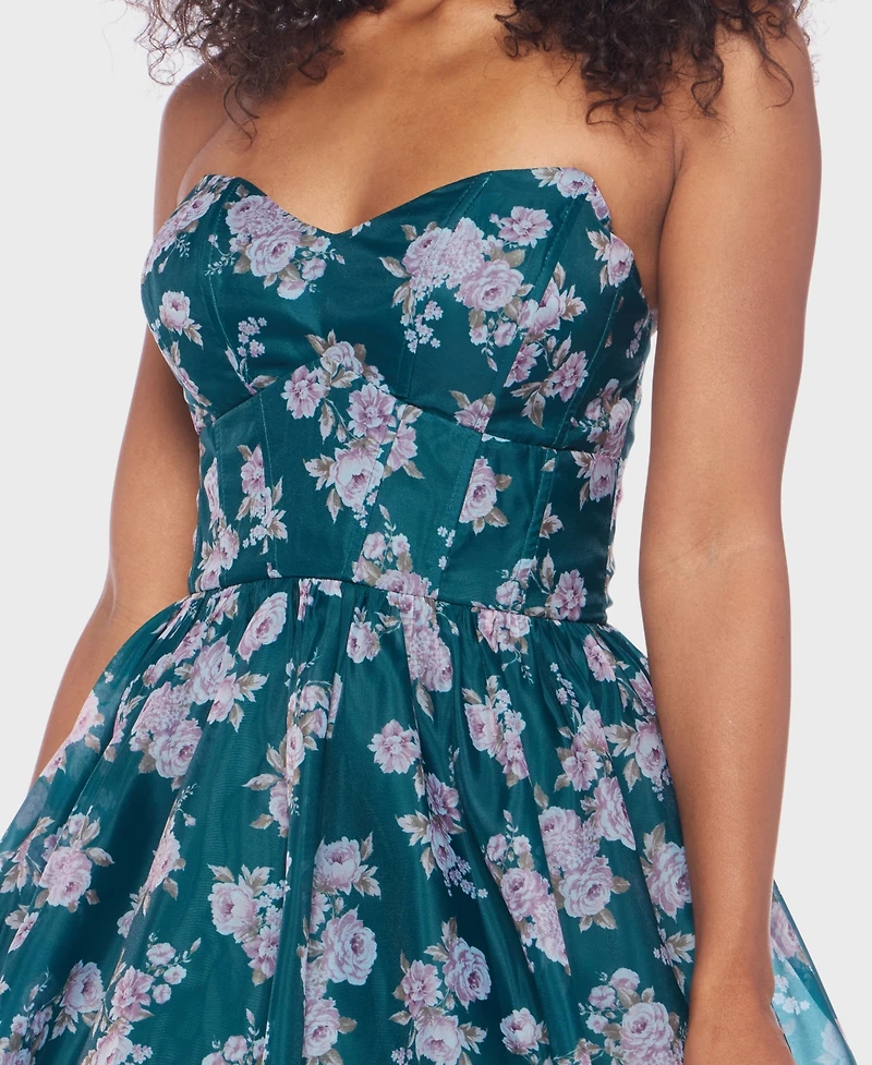 B Darlin Juniors' Strapless Short Dress
