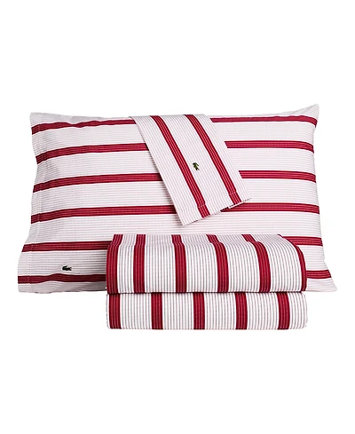 Lacoste Archive 200-Thread Count Cotton 3-Pc. Sheet Set, Twin