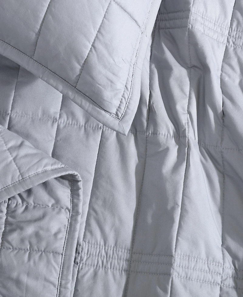 Closeout! Calvin Klein Washed Percale Solid Cotton -Pc. Quilt Set