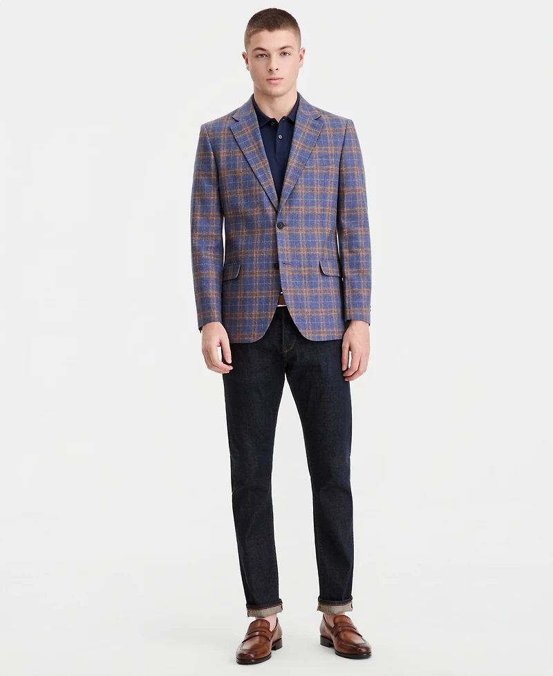 Nautica Men's Cotton & Linen Printed Modern-Fit Sport Coat
