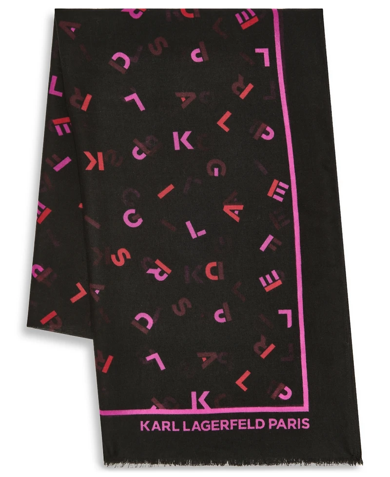 Karl Lagerfeld Paris Scattered Letters Neck Wrap