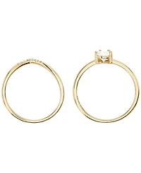 Macy's 2-Piece Cubic Zirconia Ring Set (1.25 ct. t.w.) in Sterling Silver or Gold Over Sterling Silver