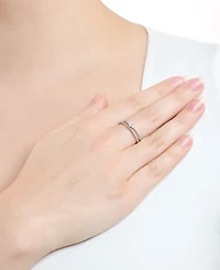 Macy's 2-Piece Cubic Zirconia Stackable Ring Set (0.27 ct. t.w.) in Sterling Silver